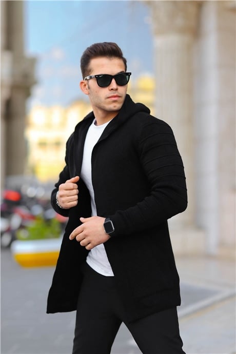 Poncho cardigan à manches décorées pour homme - Justyol