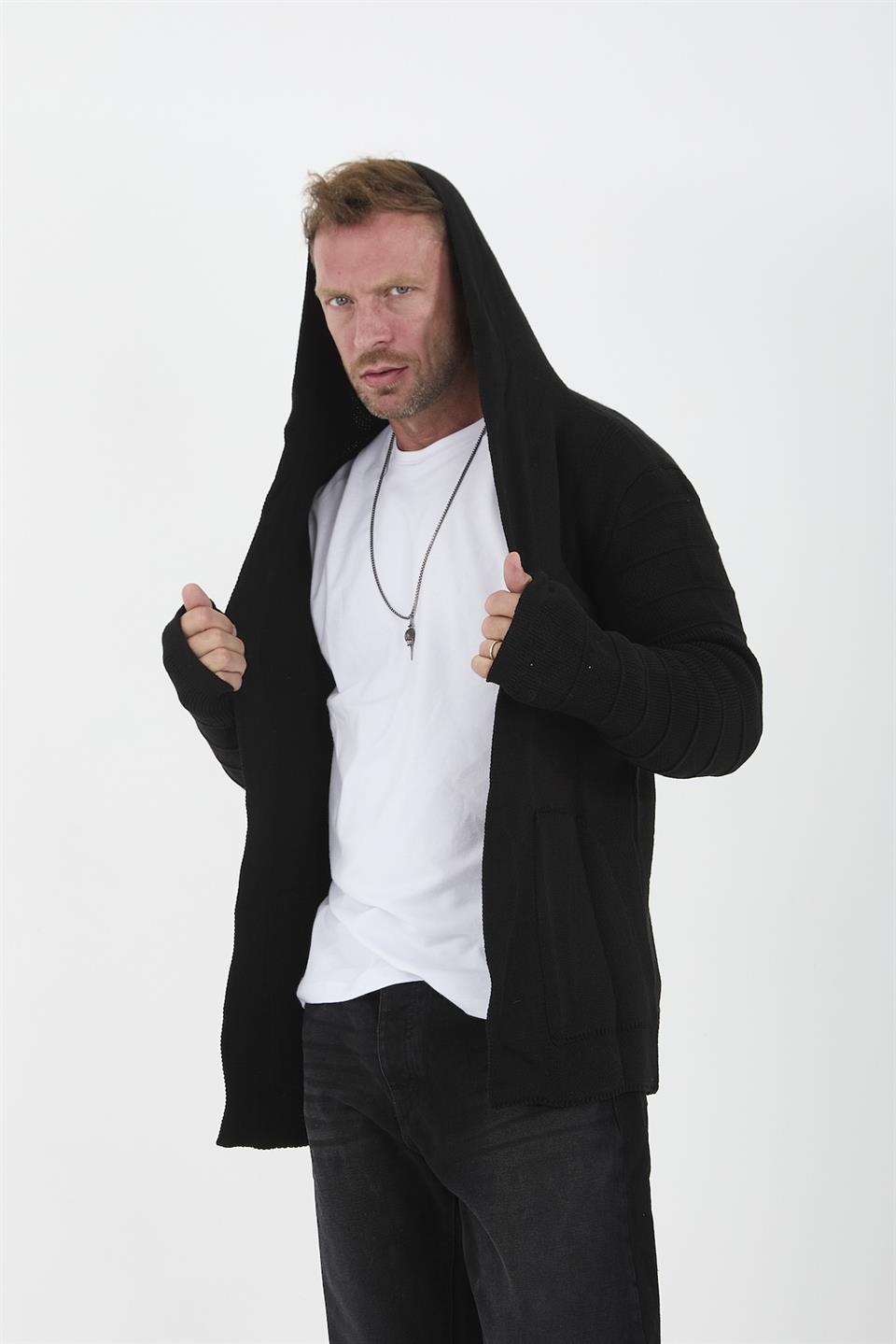 cardigan pancho droit pour homme