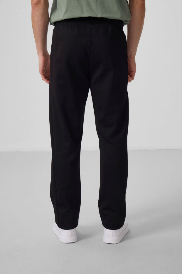 Pantalon palazzo homme texturé – coupe confortable en tissu interlock côtelé - 82171