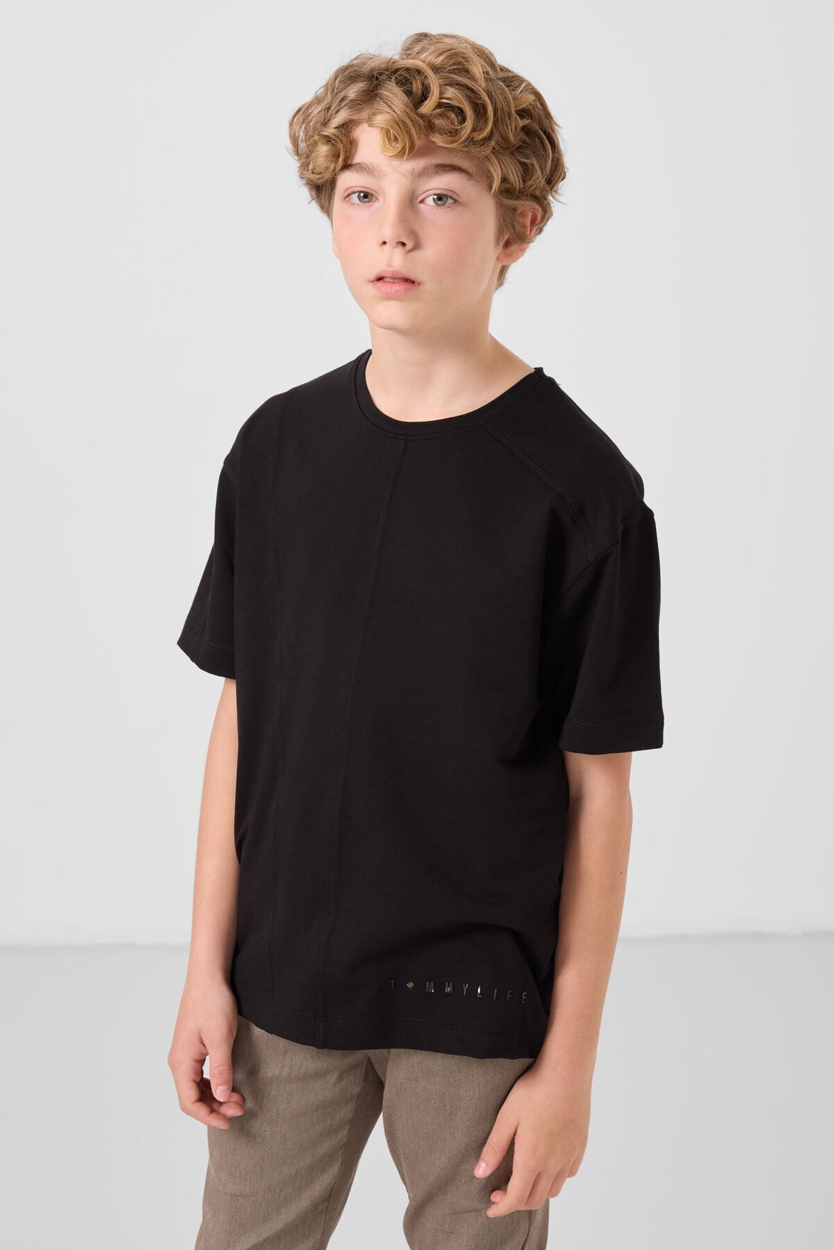 T-shirt Oversize Garçon en Coton Doux - 11297