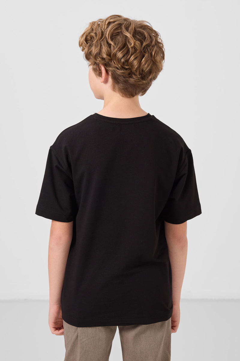 T-shirt Oversize Garçon en Coton Doux - 11297