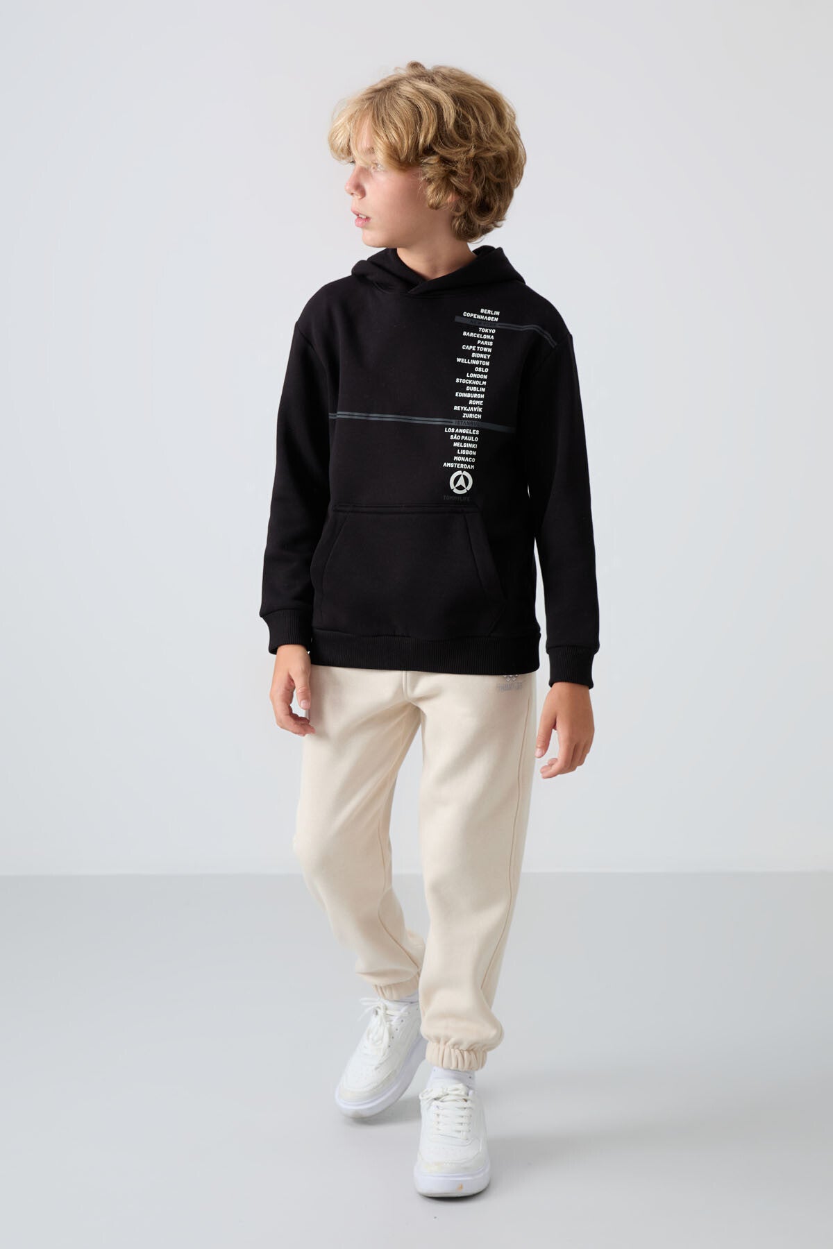 <tc>Sweatshirt Garçon en Coton Épais à Intérieur Doux Texturé, Imprimé et Coupe Standard - 11239</tc>