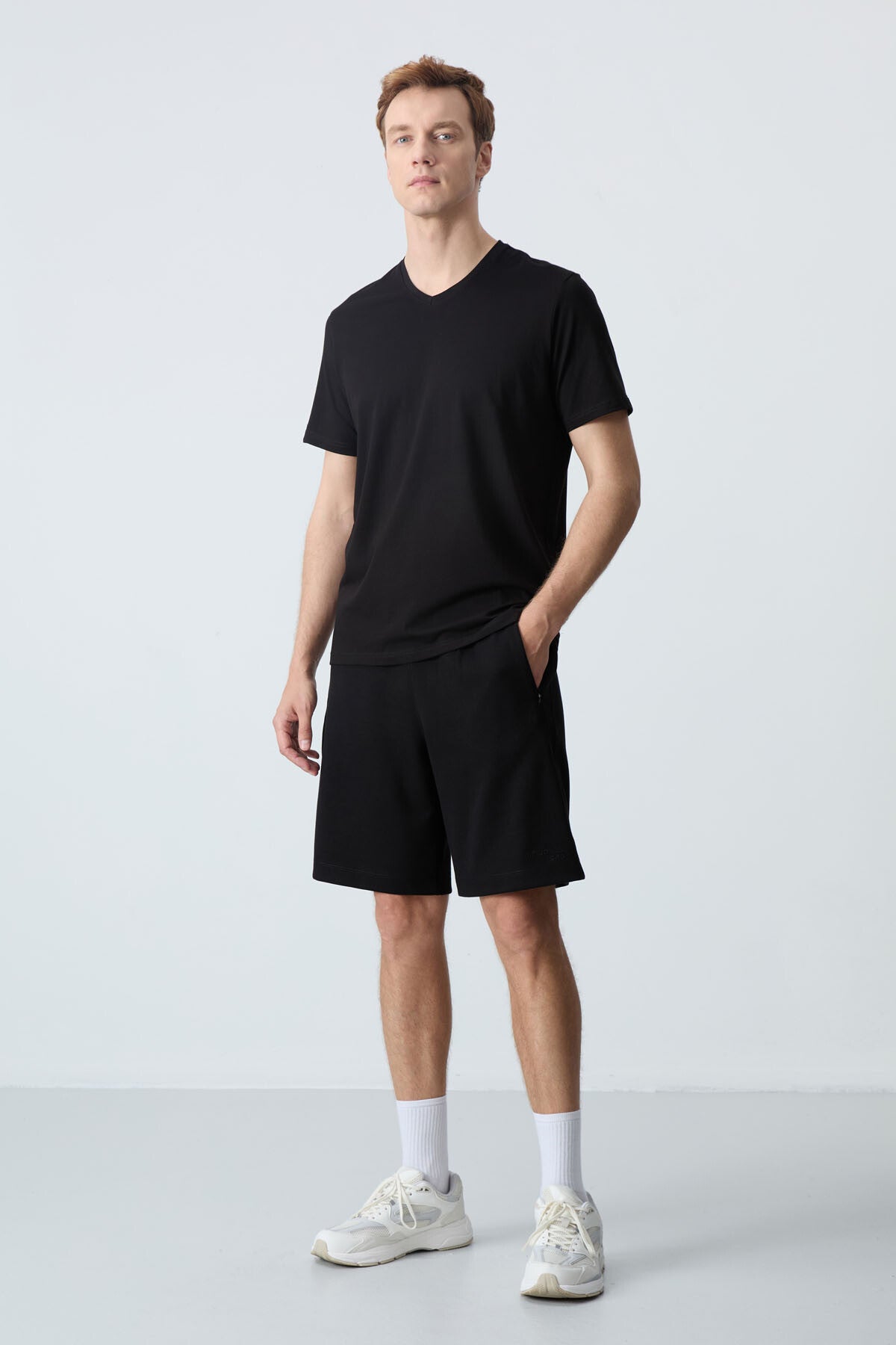 <tc>Short Basique Homme en Coton Épais à Texture Douce, Coupe Standard - 81276</tc>