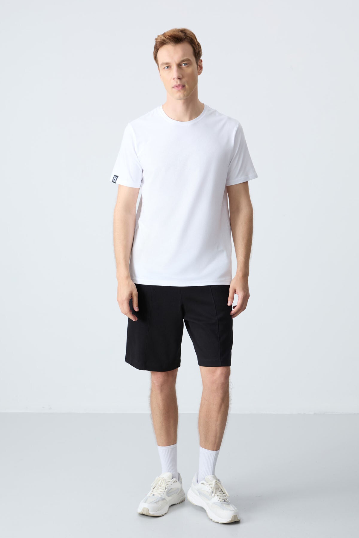 <tc>Short Basique Homme en Coton Épais à Texture Douce, Coupe Standard - 81277</tc>