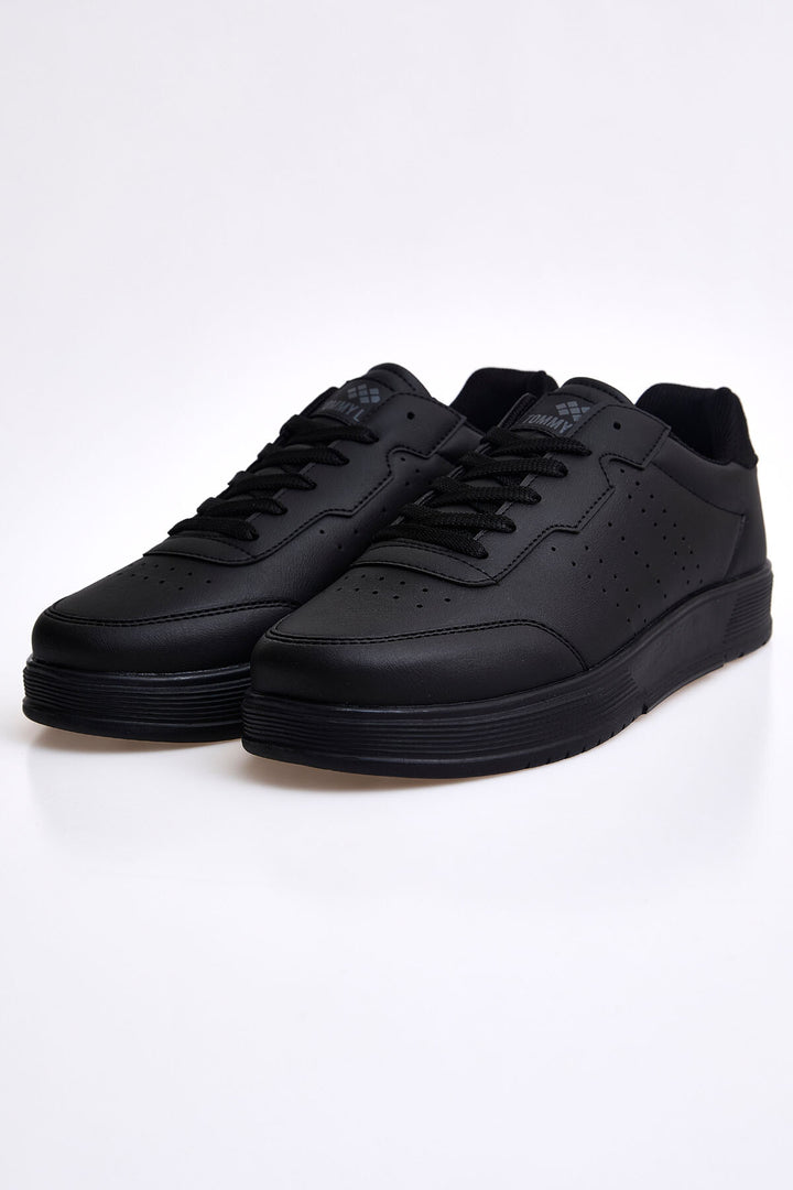 Baskets Sportives à Lacets pour Homme - Semelle Épaisse, Cuir Synthétique