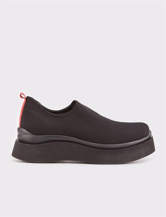 <tc>Chaussures Quotidiennes pour Femme à Semelle en Polyuréthane Noires - 48359</tc>