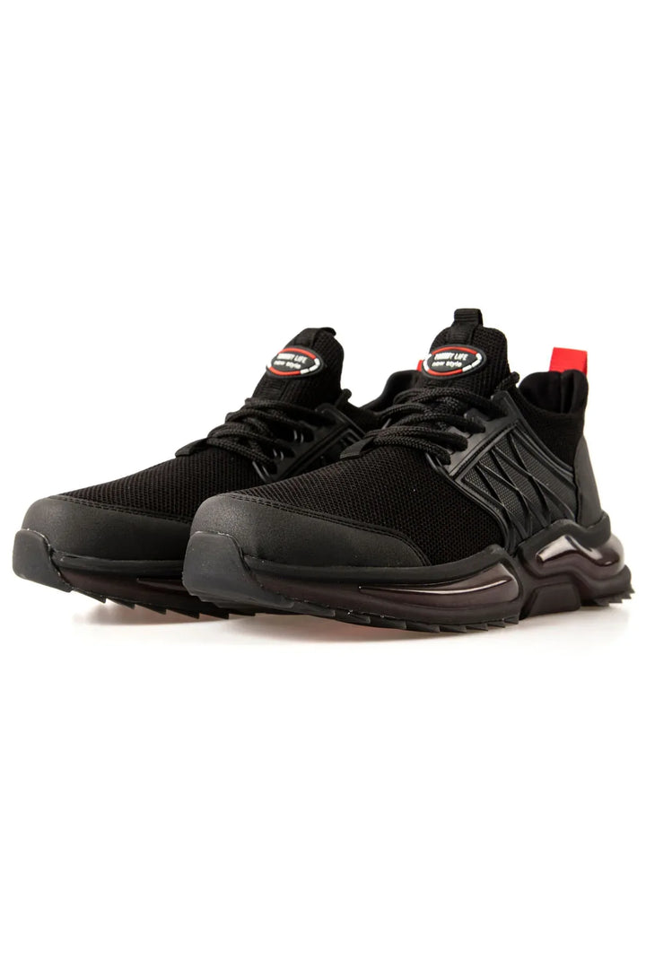 Basket de sport pour homme à lacets, avec filet et semelle haute - 89108