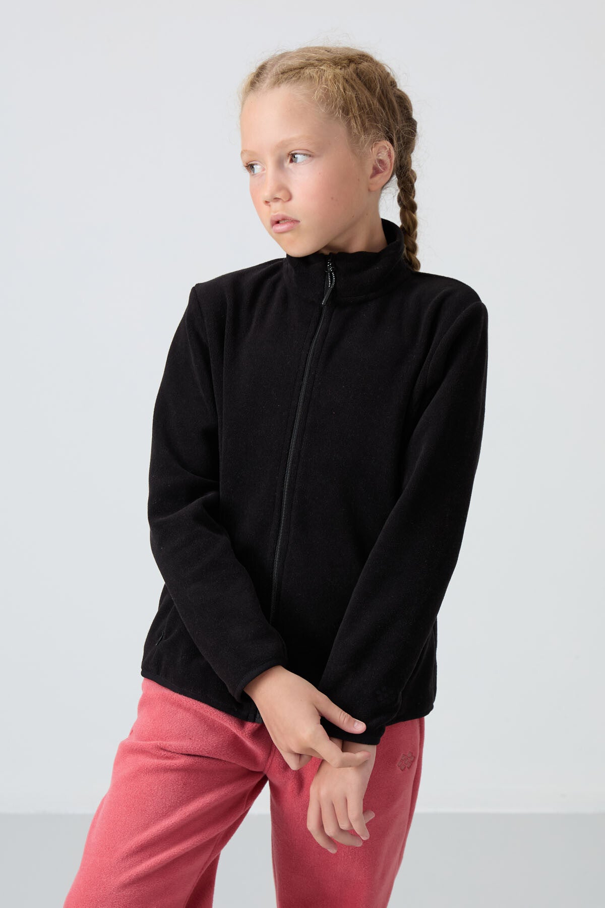 <tc>Sweatshirt Fille en Polaire Épaisse à Texture Douce, Brodé et Coupe Standard - 75154</tc>