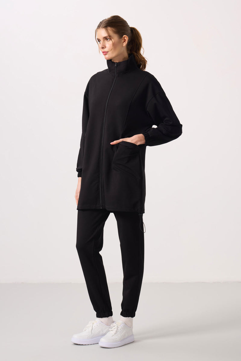 Ensemble Femme Tunique et Jogging à Col Montant