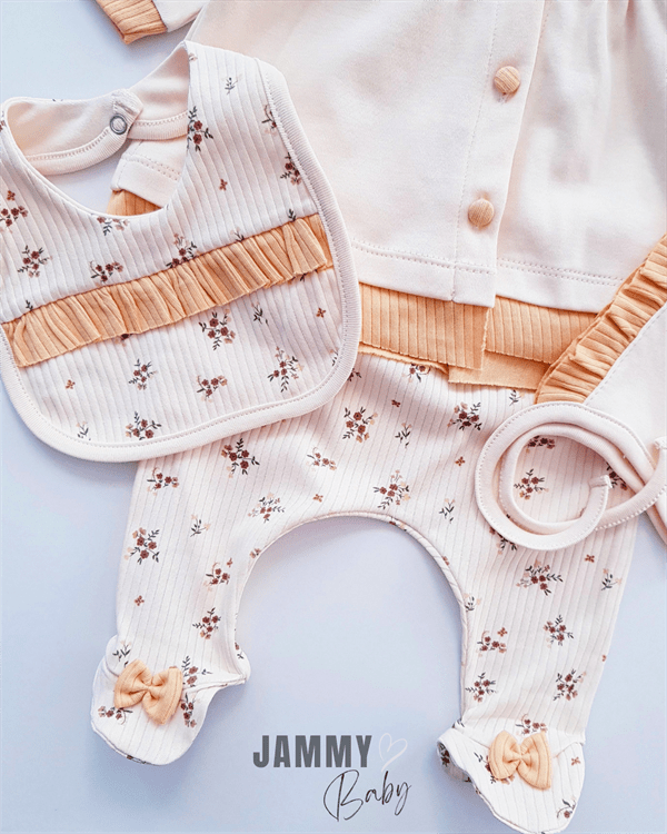 small flowers 5 piece newborn set - Justyol