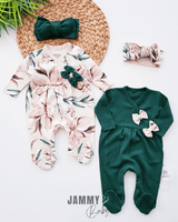 Autumn Leaves 2 Piece Jumpsuit Set-GREEN