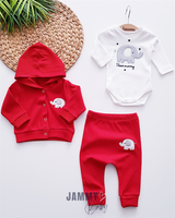 star elephant cardigan 3 piece set