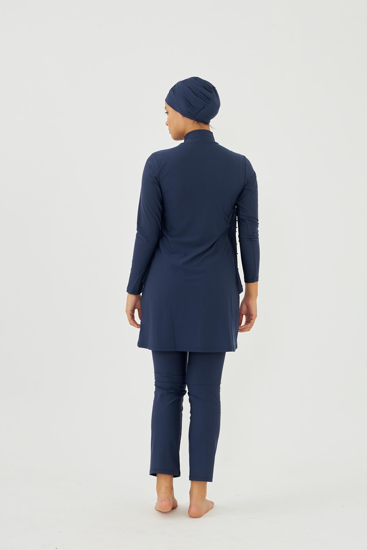 starinci tam kapali uzun kol likra tam kapali mayoinci işlemeli - Justyol