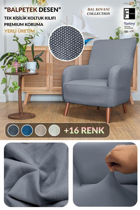 <tc>"Housse de fauteuil 1 place avec élastique, adaptée pour canapé-lit, housse de canapé stretch."</tc>