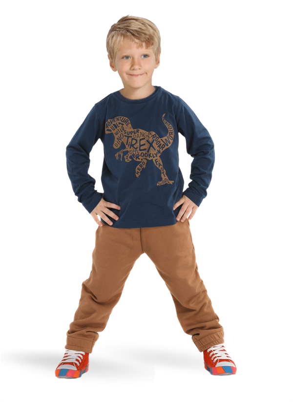 Ensemble Garçon Jogging T-Rex Coton Confortable