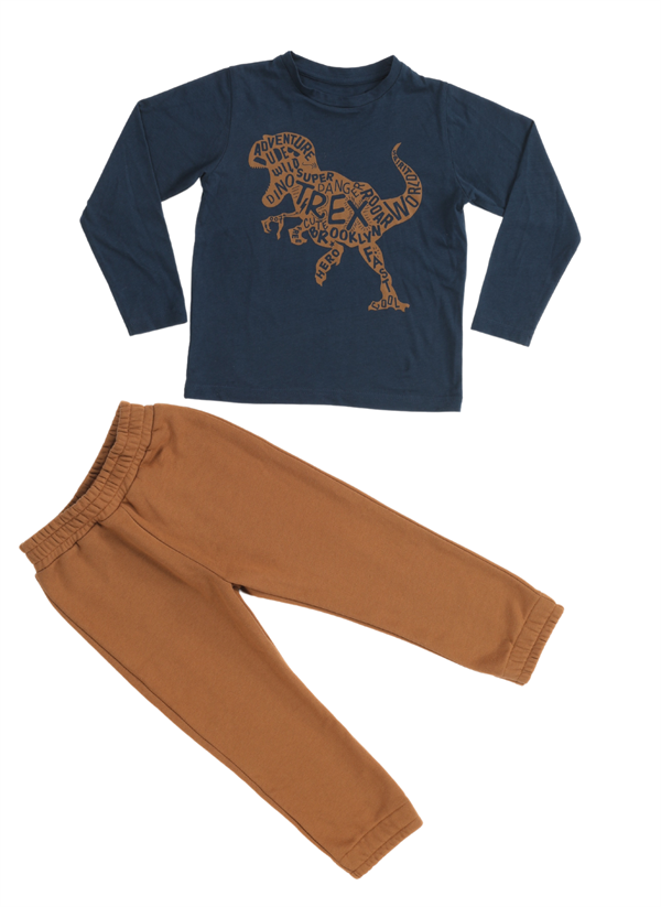 <tc>Ensemble jogger avec imprimé T-Rex et t-shirt à manches longues</tc>