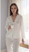 Pajama set 704 -Refined Satin Pajama Set with Lace Details Erotica