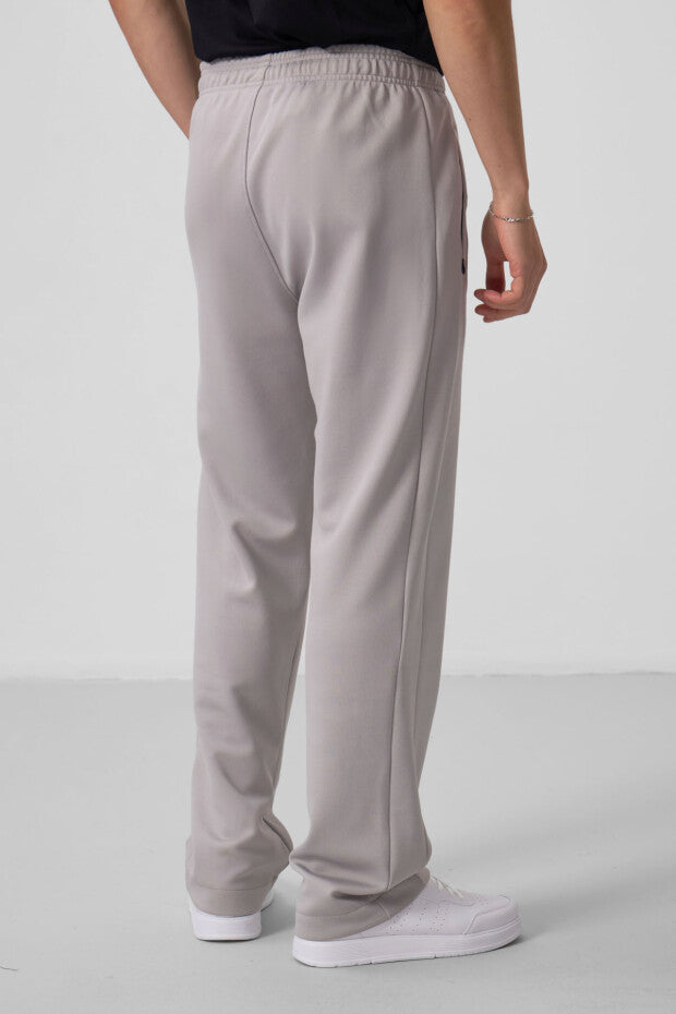 Pantalon palazzo homme texturé – coupe confortable en tissu interlock côtelé - 82171
