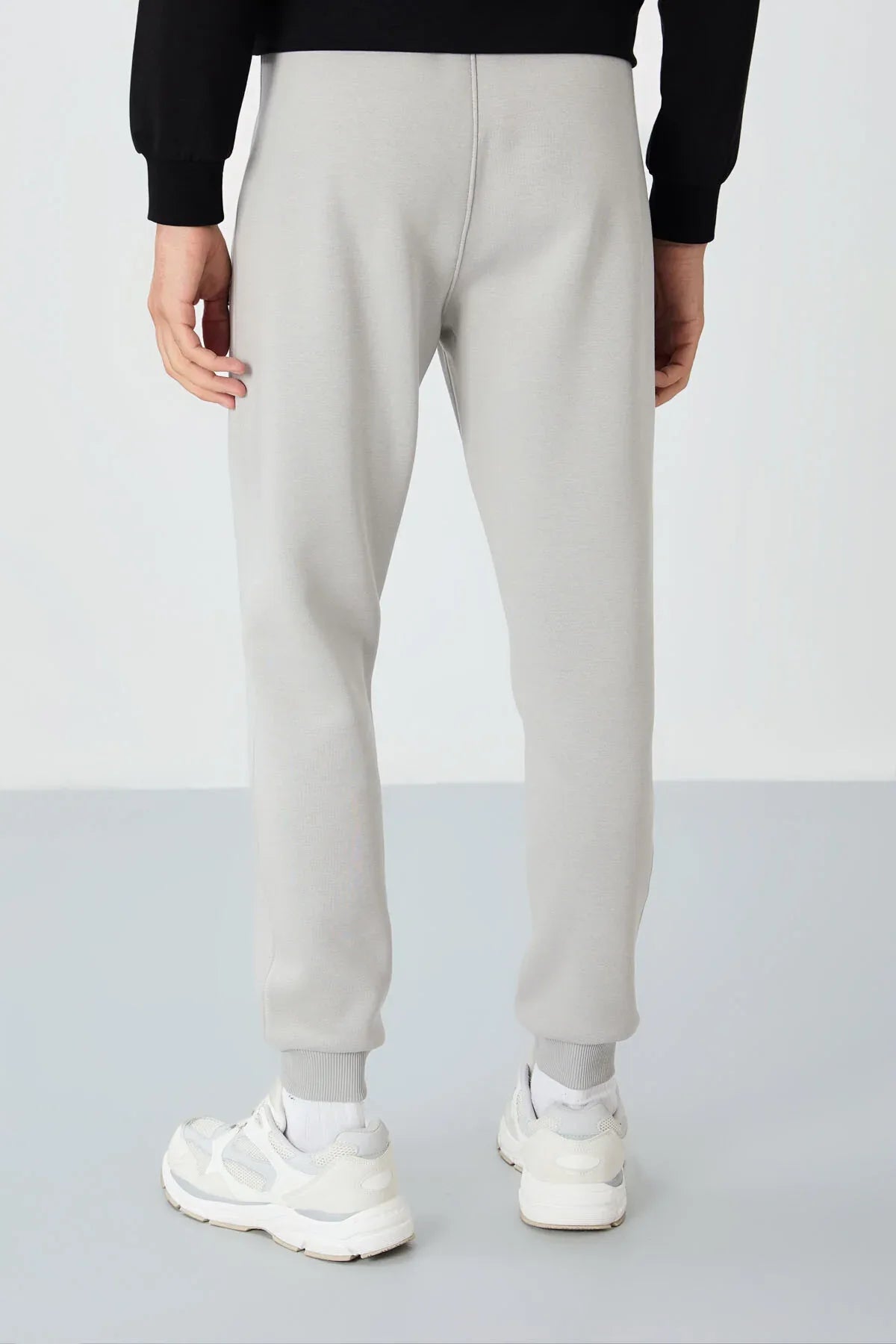 jogger homme gris chiné César polaire avec poches- 84929 - Justyol