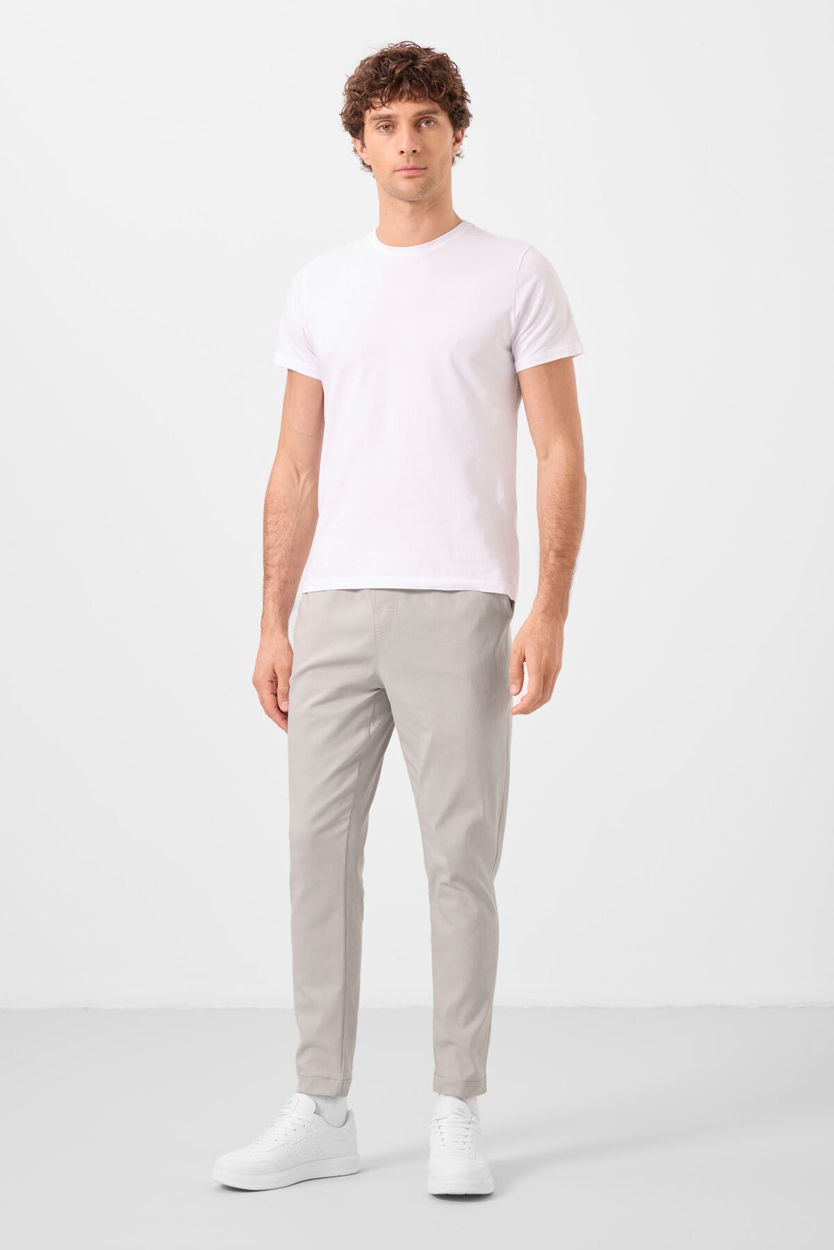 standart fit dokuma hafif esnek chino erkek pantolon - 82180 - Justyol