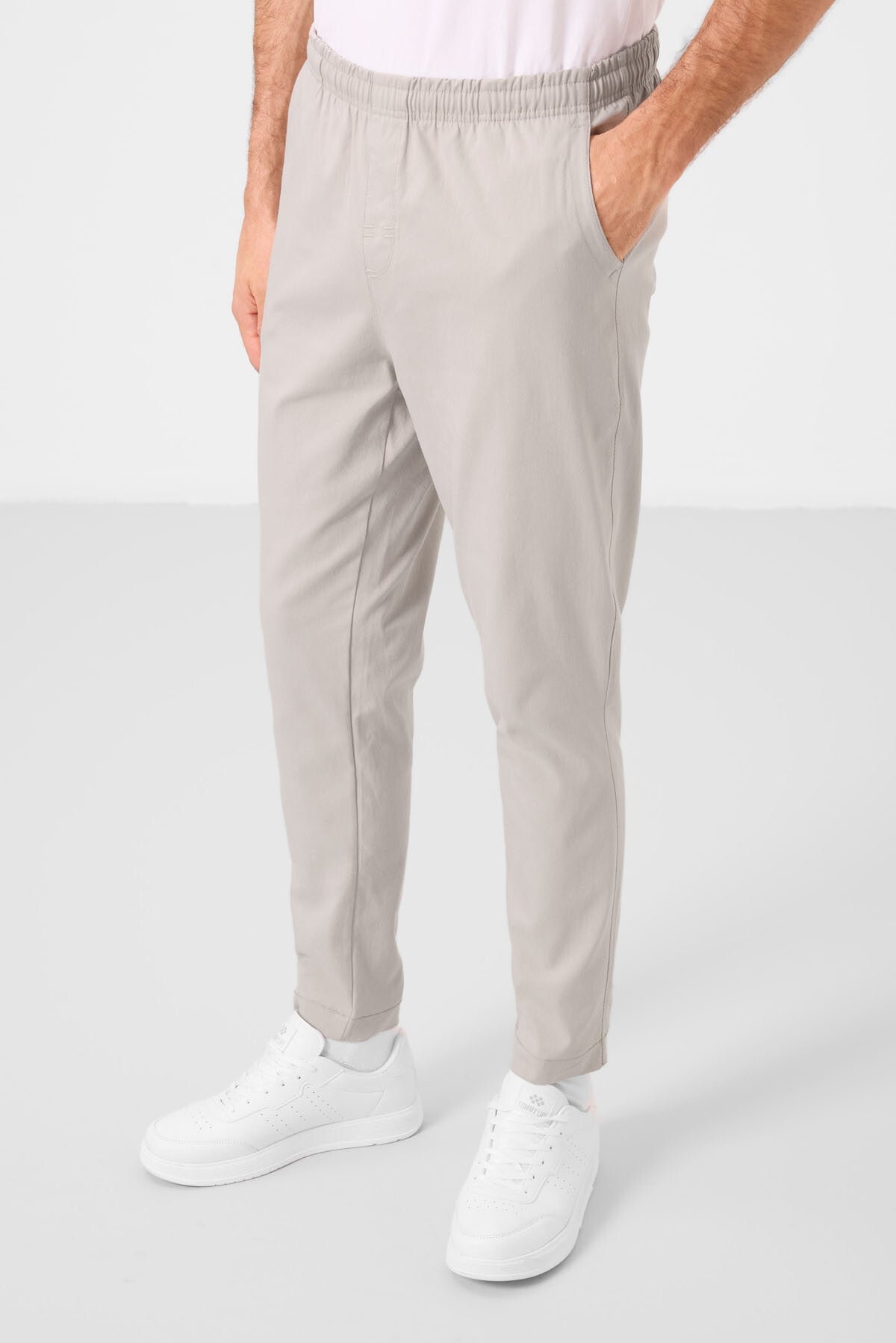 standart fit dokuma hafif esnek chino erkek pantolon - 82180 - Justyol