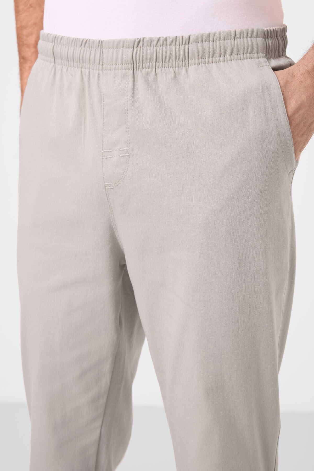 standart fit dokuma hafif esnek chino erkek pantolon - 82180 - Justyol