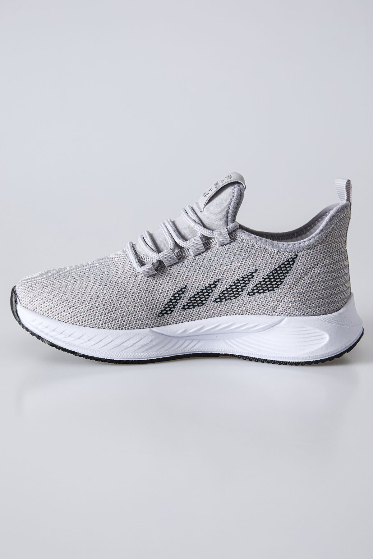 yüksek tabanli bağcikli fileli nefes alan erkek spor ayakkabi - 89130 - Justyol