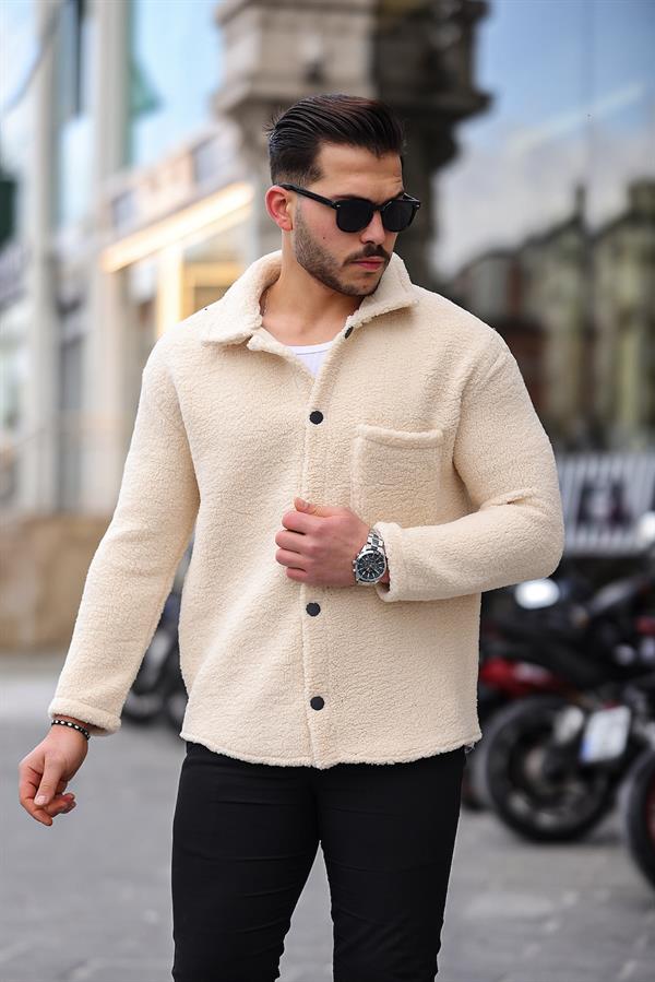 Tek Cepli Çıtçıtlı Peluş Ceket JMen