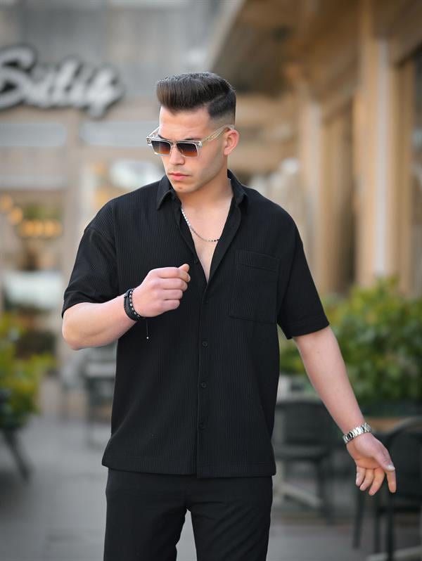 tek cepli dokulu oversize gömlek - Justyol