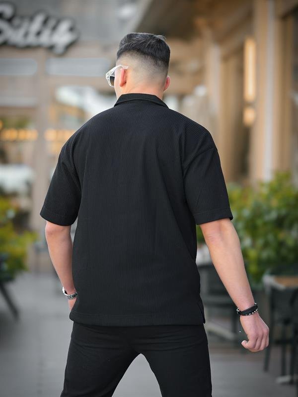 tek cepli dokulu oversize gömlek - Justyol