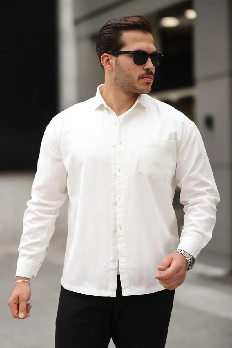 chemise oversize homme gabardine velours à poche