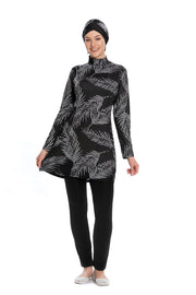 tesettür mayo likralidijital yaprakli - Justyol