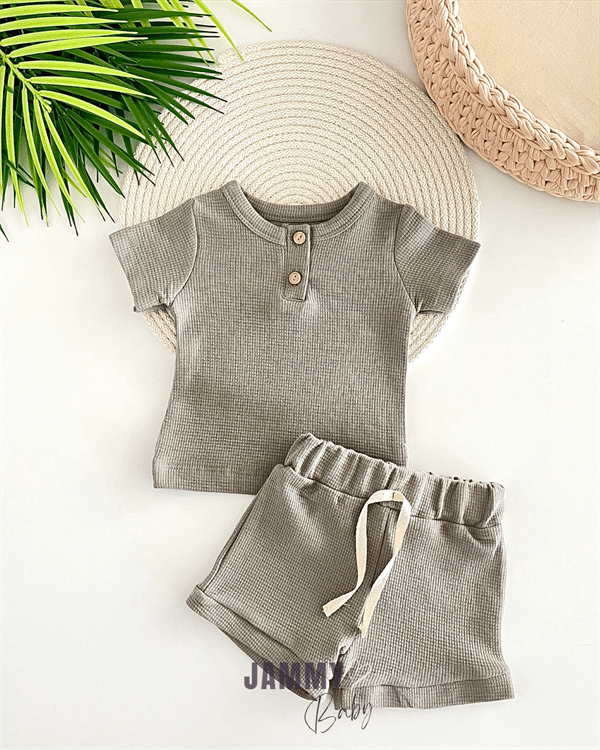 thomas waffle shorts set of 2 - Justyol