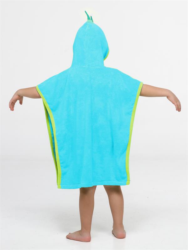 <tc>Serviette de plage poncho pour garçon avec motif crocodile.</tc>