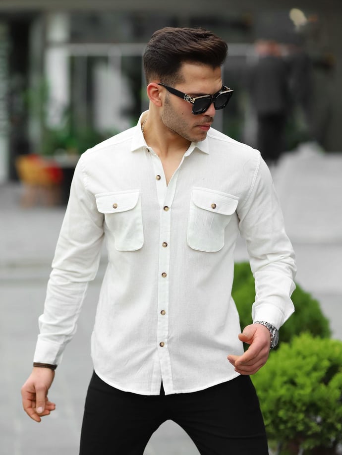 Torba Cepli Şile Bezi Gömlek - Siyah - 31747 - Justyol