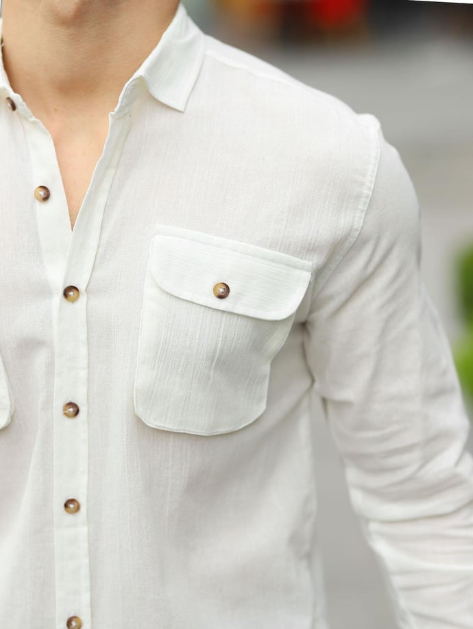 Torba Cepli Şile Bezi Gömlek - Siyah - 31747 - Justyol