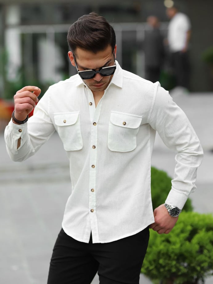 Torba Cepli Şile Bezi Gömlek - Siyah - 31747 - Justyol