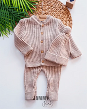 knitwear cardigan unisex hat set - Justyol