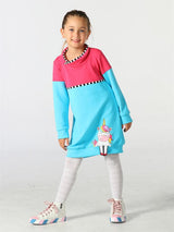 <tc>"Robe fille ballon avec détails de jupe motif licorne"</tc>