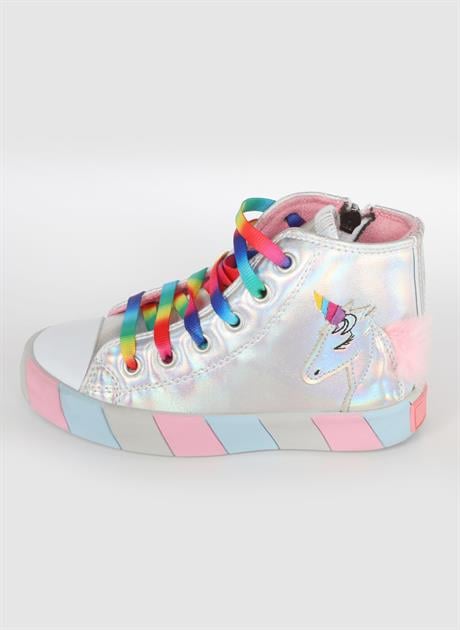 unicorn hologram yandan dikişli ortopedik kiz sneakers - Justyol