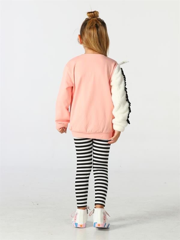 <tc>Ensemble sweat et legging doux avec manches de licorne</tc>