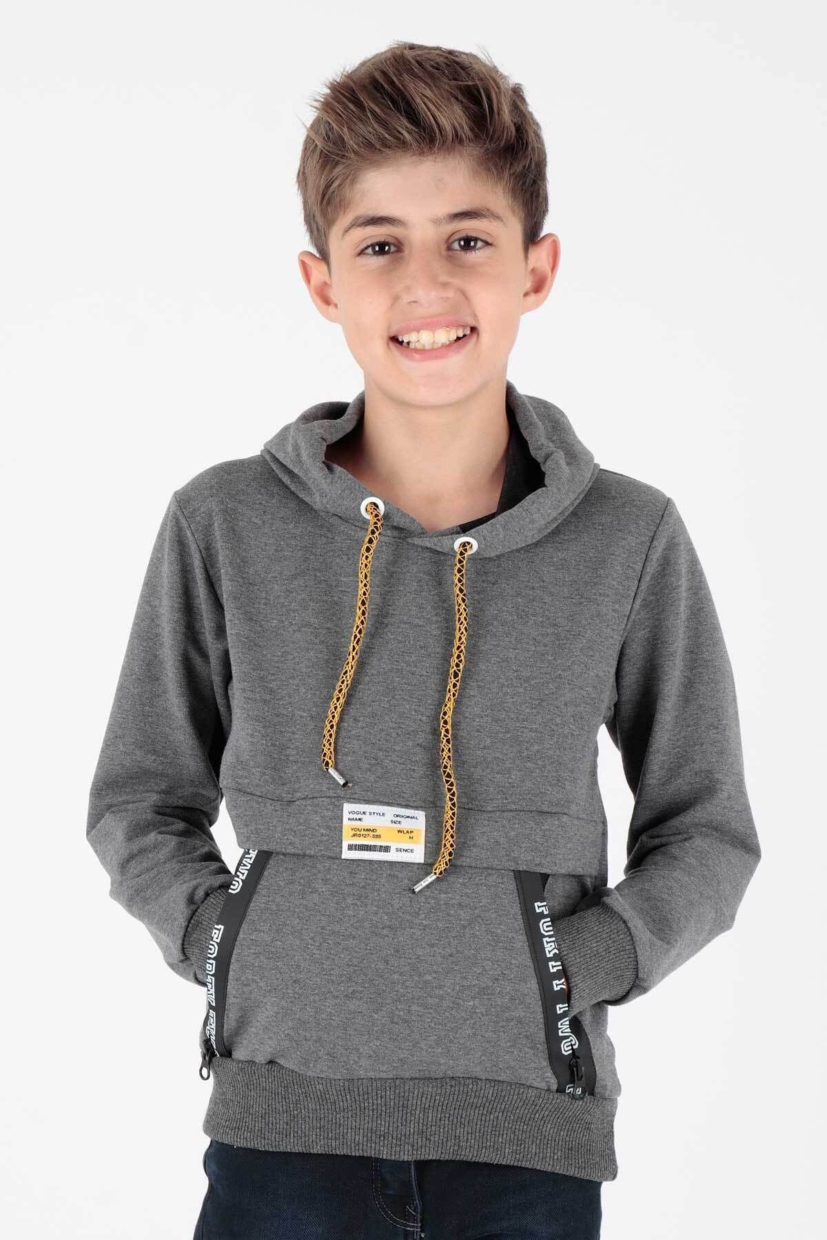 <tc>Sweat à capuche zippé pour garçon Ahenk Kids AK15217</tc>