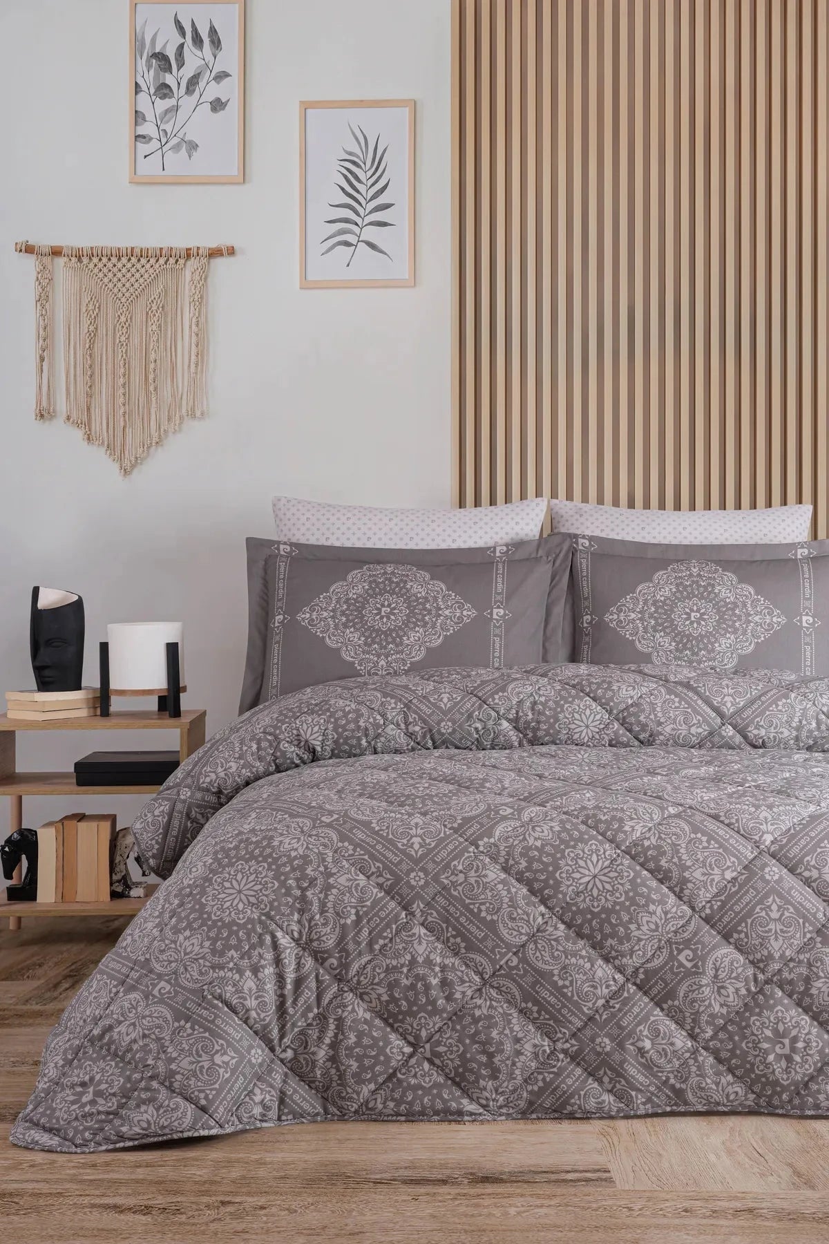 Pierre Cardin Uyku Seti Çift Kişilik Valeria Gri Pierre Cardin