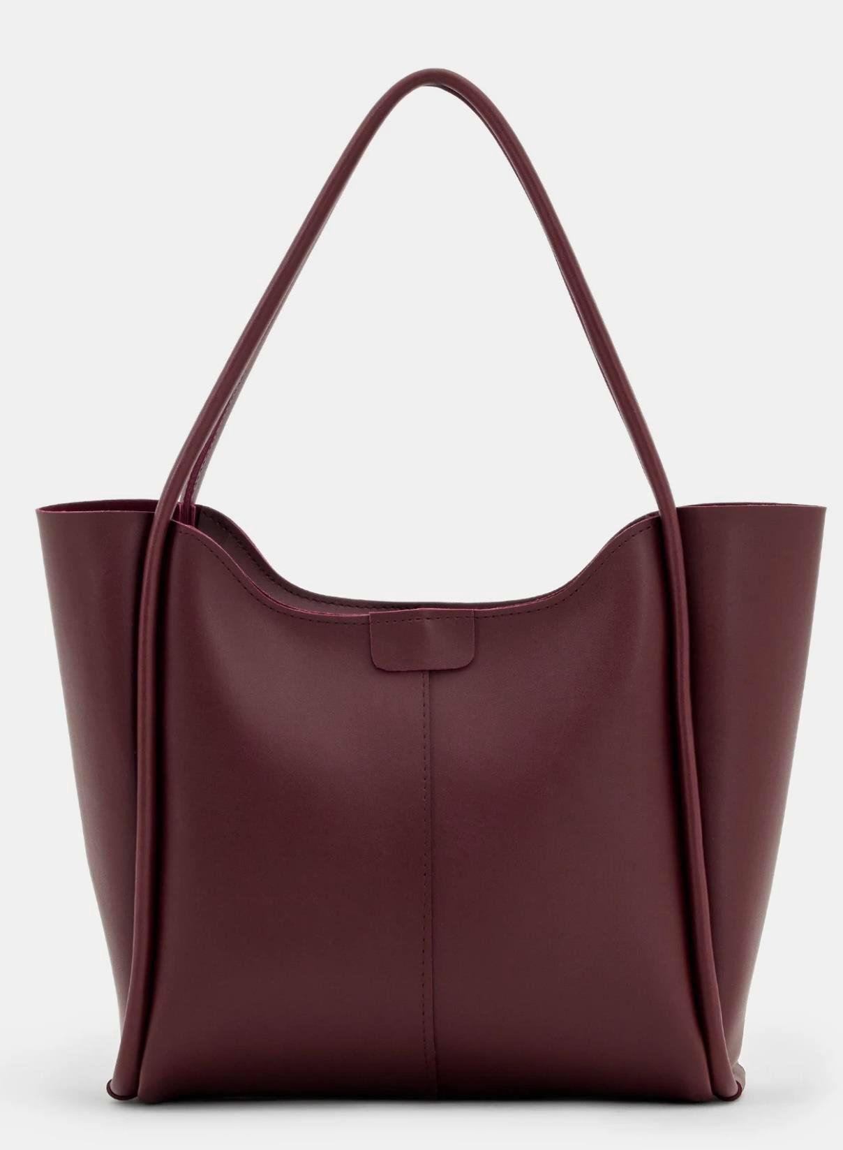 <tc>Sac à main Vera Bordeaux avec fermeture éclair</tc>