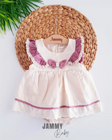 <tc>Robe bodysuit avec détail de nœud Verona - rose poudré</tc>