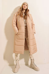 <tc>5120 manteau long en duvet avec capuche</tc>