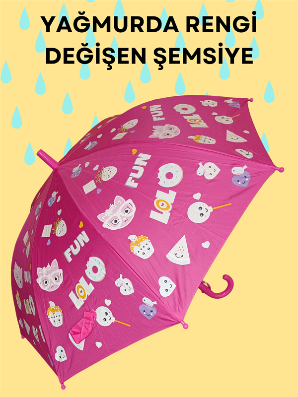 <tc>Parapluie pour Enfants qui Change de Couleur sous la Pluie</tc>