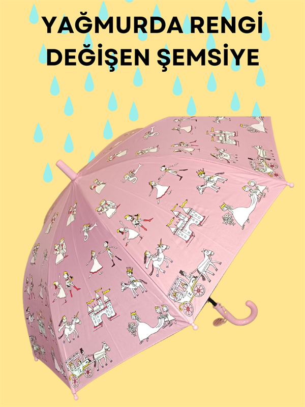 <tc>Parapluie pour Enfants qui Change de Couleur sous la Pluie</tc>