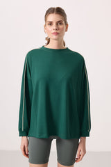 <tc>Sweatshirt tunique femme oversize à col rond en tissu texturé doux - 97303</tc>