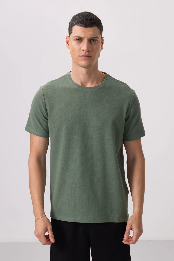 t‑shirt homme basic texture douce confortable- 88436